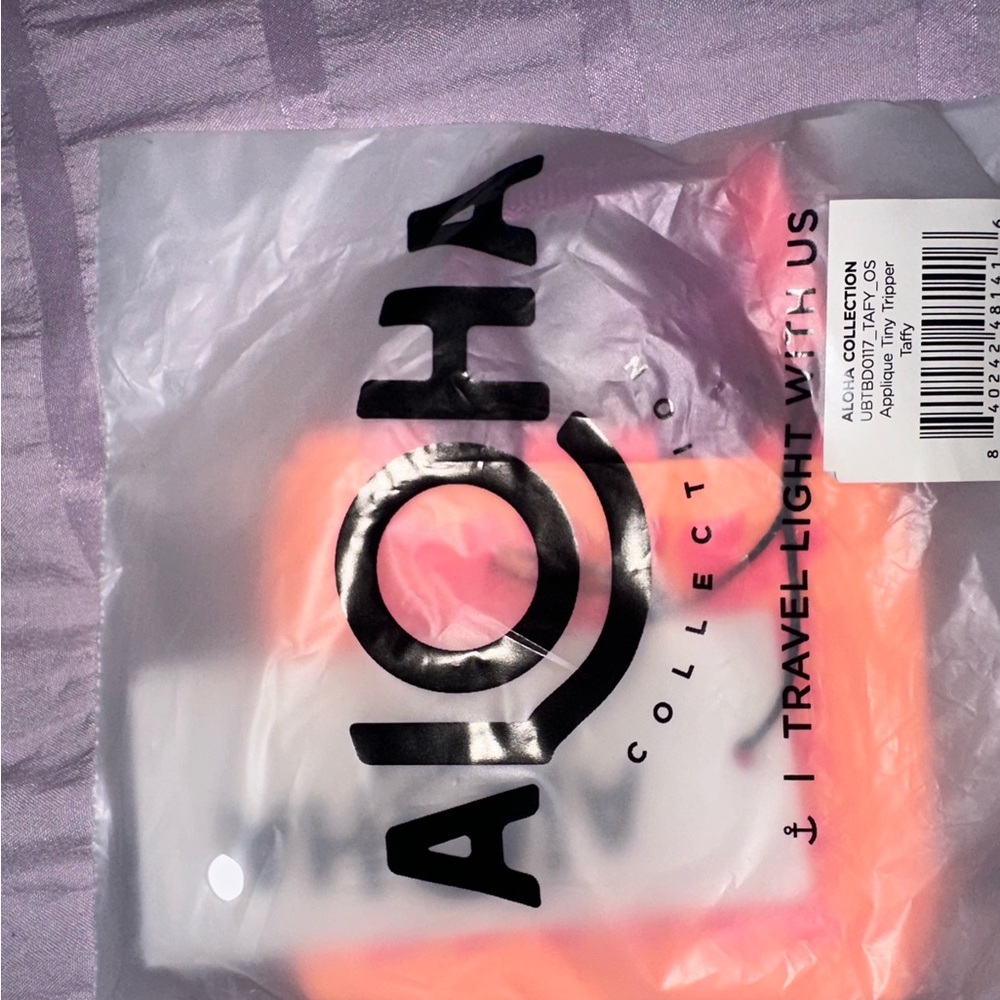 Aloha Collection Tiny Tripper Appliqué Taffy Mini Tote - Picture 2 of 2